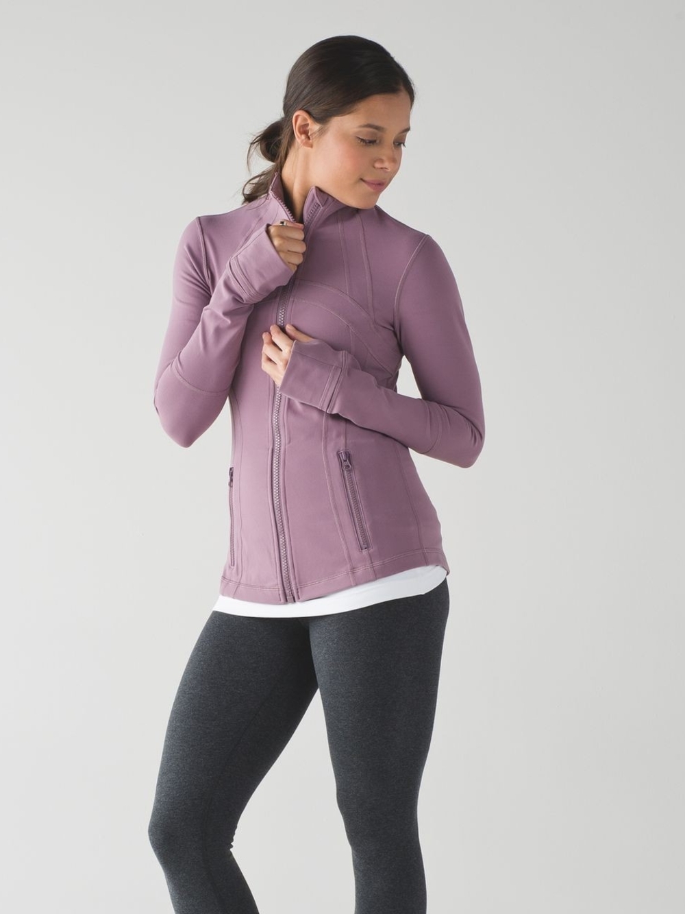 Lululemon Define Zip Up Jacket Dusty Mauve Purple Size 4